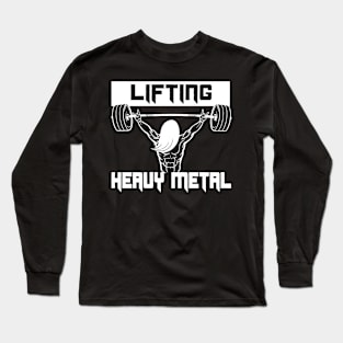 Lifting Heavy Metal for Weightlifting Metal Head Long Sleeve T-Shirt